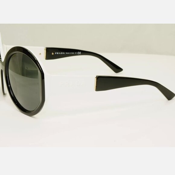 Prada Black White Milano Womens Sunglasses Italy main image 4